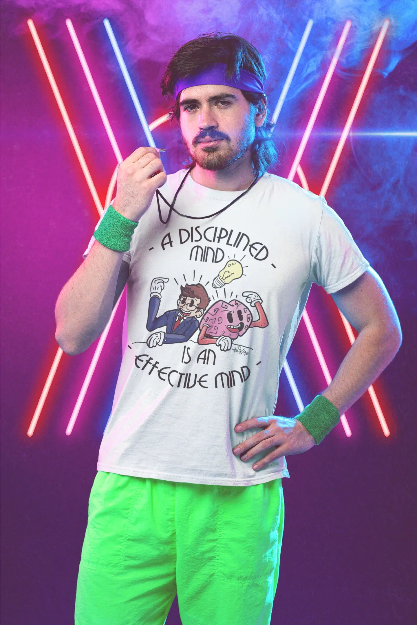 t shirt mockup of a man dressed as a coach from the 80 s m11215